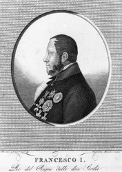 Portræt af Francois 1. (1777-1830), konge af de to Sicilier.