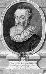 Portræt af François Malherbe, fransk digter (1555-1628) - gravering