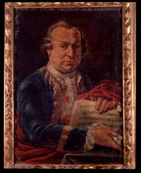 Portræt af Giacomo Carcani, italiensk komponist (maleri