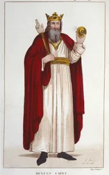 Portræt af Hugues I Capet (ca. 941 - 996), hertug af Frankrig og derefter konge af Frankrig.