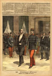 Portræt af Jean Casimir-Perrier (Casimir Perrier, Casimir Perrier, Casimir-Perrier) (1847-1907), ny formand for Deputeretkammeret. Indgravering i "" Le petit journal"" 28/01/1893. Selvas samling.