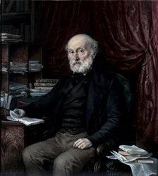 Portræt af Jean Pierre Vieusseux (1779-1863), kulturelsker og forretningsmand, grundlægger af det florentinske læsekabinet Anonymt maleri fra det 19. århundrede