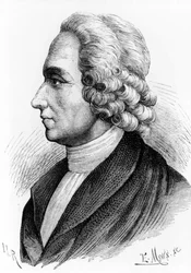 Portræt af Joseph Priestley (1733 - 1804), britisk kemiker og teolog. Gravering af det 19. århundrede.