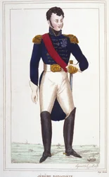 Portræt af Jêrome Bonaparte 1784-1860 gravering af 1830