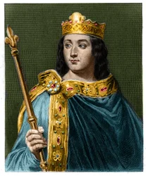 Portræt af Ludvig 5. den Dovne (967-987), konge af Frankrig - i Histoire des Français af Lavallée, gravering, udateret