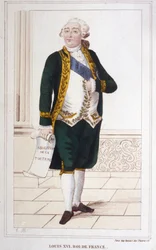 Portræt af Ludvig XVI (1754 - 1793) Indgravering af 1830
