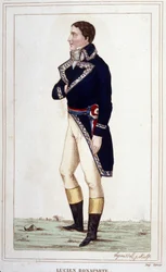 Portræt af Lucien Bonaparte (1775 -1840) gravering af 1830