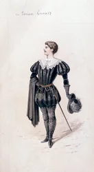 Portræt af Lucio, tenor i Lucia di Lammermoor, opera af Gaetano Donizetti
