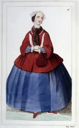 Portræt af Marguerite de LUSSAN kvinde af franske bogstaver (1682-1758).