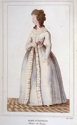 Portræt af Marie Antoinette (1755-1793) indgraveret 1830