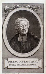Portræt af Pietro Metastasio (gravering)