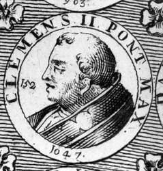 Portræt af pave Clemens II (død 1047).