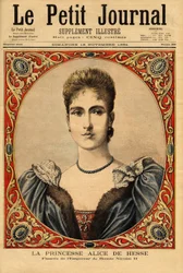 Portræt af prinsesse Alix af Hessen (eller Alexandra af Hessen Darmstadt