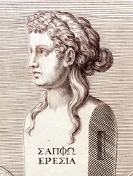 Portræt af Sapho (Sappho).