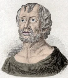 Portræt af Lucius Annaeus Seneca (4 f.Kr.-65 e.Kr. JC), filosof fra den stoiciske skole, dramatiker og romersk statsmand.