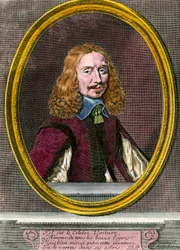 Portræt af Vincent Car (1597-1648) fransk forfatter Gravering af det 18. århundrede Privat samling