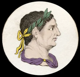 Portræt af Vitellius (15-69) er en romersk kejser. Indgravering af det 19. århundrede.