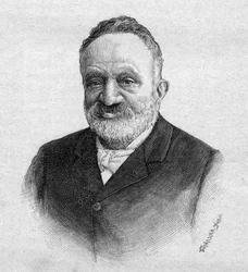 Portræt af Wilfrid de Fonvielle 1824-1914 fransk journalist og aeronaute - gravering af 1893