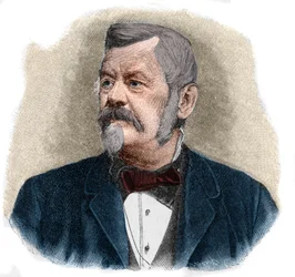 Portræt af Wilhelm Jordan (1842-1899) tysk geodesist.