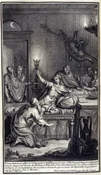Priamos, ekstremt plaget af Achilleus