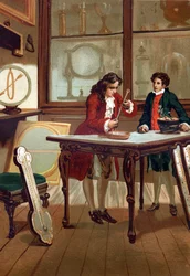 René Antoine Ferchault de Réaumur (1683-1757), fransk kemiker og fysiker, byggede sit termometer i 1730. efter "La Ciencia y sus Hombres par Louis Figuier"" Barcelona 1881