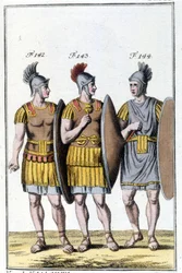 romerske legionærer. Stik i begyndelsen af det 19. århundrede.