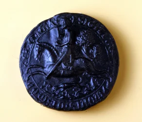 Segl af Simon af Montfort IV (1150 - 1218), han deltog i det 5. korstog i 1202 og det mod albigeerne i 1209.
