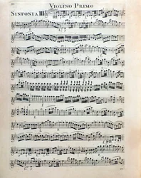 Nodeside for violin til symfoni nr. 3 af Christian Cannabich