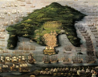 Belejring af Korfu, Grækenland, ukendt kunstner