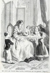 Sophie og den knækkede dukke - i "The misfortunes of Sophie"" af grevinden af Ségur, Hachette