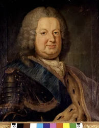 Stanislaw Leszczynski (Stanislas I st, konge af Polen) (1677 - 1766). Maleri. Paris, Bibl. Polere.