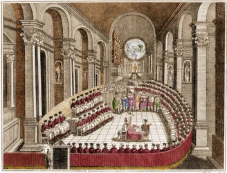 Det Økumeniske Råd i Trent. Koncilet i Trent er det 19. kumeniske råd anerkendt af den romersk-katolske kirke. Han blev indkaldt af pave Paul III i 1542, som svar på anmodninger fra Martin Luther inden for rammerne af den protestantiske reform. En