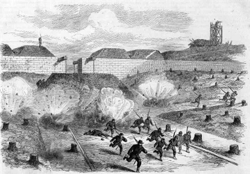 Pariserkommunen i 1871. Bombardement af Porte d