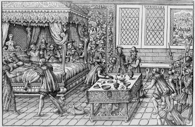 Henrik II (1519-1559), konge af Frankrigs død i Palais des Tournelles i Paris, 30. juni