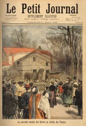 Dyrenes nye rotunde i planternes have i Paris. Indgravering i "" Le petit journal"" 31/03/1895. Selvas samling.