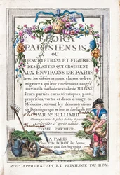 Titelblad af 1. bind, Flora Parisiensis eller Beskrivelser og figurer af de planter, der vokser omkring Paris
