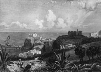 Udsigt over Cape Pescade i Algeriet i det 19. århundrede, i "L