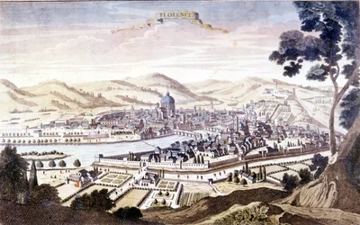 Udsigt over Firenze i det 18. århundrede.