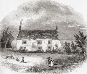 Woolsthorpe Manor, Woolsthorpe-by-Colsterworth, Lincolnshire, England, fra Old England: A Pictorial Museum, pub. 1847
