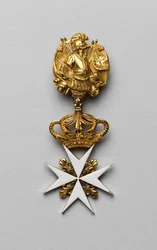 Malteserkors, eller Johanneskorset (Maltas orden eller Johannes af Jerusalems orden, kendt som hospitalets eller hospitalslægernes orden) - Det maltesiske kors af Maria Fyodorovna (Marie Fedorovna) -Order, dekorationer og medaljer, slutningen af ​​det 18. 