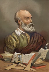 portræt af Petrus Ramus eller Pierre de La Ramee Humaniste, matematiker og filosof (Cuts, Oise