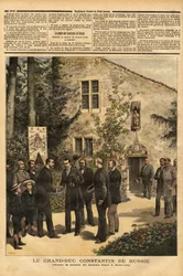 besøget af Konstantin Nicolaevich Romanov (1827-1892) storhertug af Rusland og fætter til zar Alexander III (1845-1894), i Jeanne d