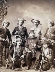 Georgian Warriors of Batum (eller Batumi) Byen Georgia, Adjariens hovedstad