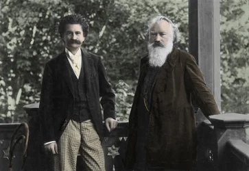 Johannes Brahms (1833-1897) med Johann Strauss (1825 -1899)