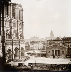 Notre Dame de Paris og pladsen, slutningen af det 19. århundrede