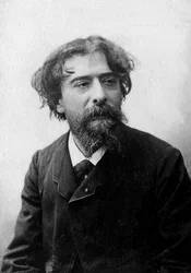 Portræt af Alphonse Daudet (1840-1897), fransk romanforfatter og historiefortæller.