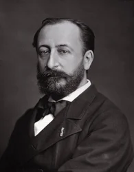 Portræt af Camille Saint Saens (Saint-Saens) (1835 - 1921), fransk komponist.