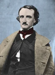 Portræt af Edgar Allan Poe (1809-1849), amerikansk forfatter.