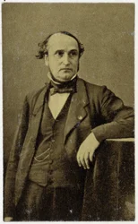 Portræt af Frédéric Sauvage i 1854, fransk opfinder (1786 - 1857): designer af en propel til dampbåd.