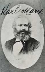 Portræt af den tyske filosof og økonom Karl Marx (1818-1883). Fotografi. Montreuil. Museum for Levende Historie.